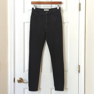 Madewell Roadtripper Classic High Waisted Ankle Cropped Skinny Jeans Black 26